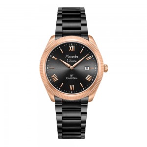 Alexandre Christie AC 8712 Rosegold Black Man MDFBRBA
